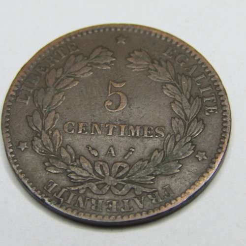 1886 France 5 Centimes - VF