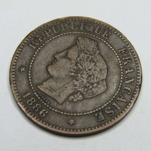 1886 France 5 Centimes - VF