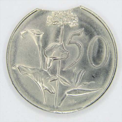 1966 RSA 50 Cent - Error coin - chipped planchet