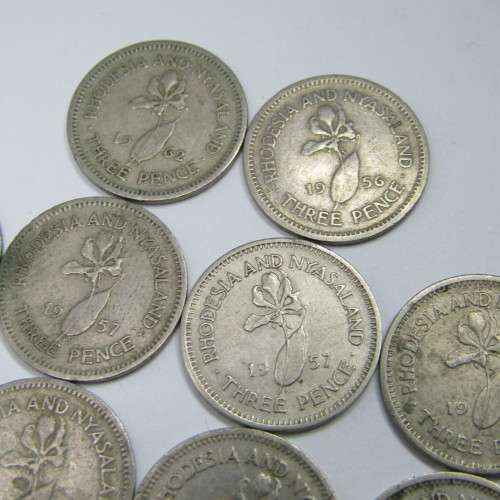 Full 3 sets of Rhodesia and Nyasaland tickeys - 1955, 1956, 1957, 1962, 1963 and 1964