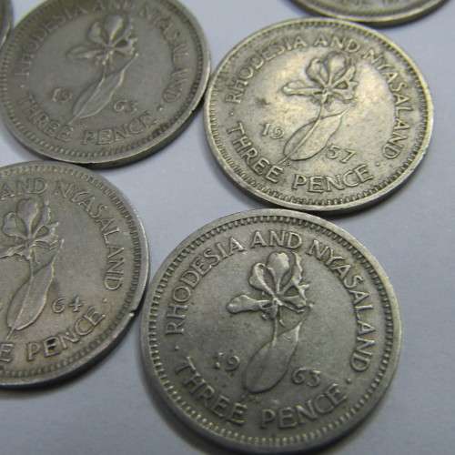Full 3 sets of Rhodesia and Nyasaland tickeys - 1955, 1956, 1957, 1962, 1963 and 1964