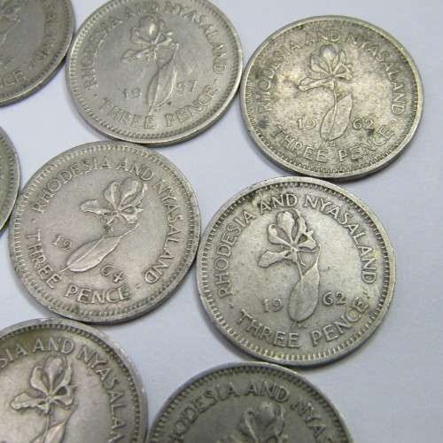 Full 3 sets of Rhodesia and Nyasaland tickeys - 1955, 1956, 1957, 1962, 1963 and 1964