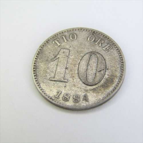 1884 Sweden 10 ORE - VF
