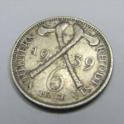 1939 Southern Rhodesia Sixpence - AU