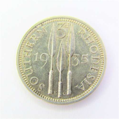 1935 Southern Rhodesia 3d Three Pence - XF+