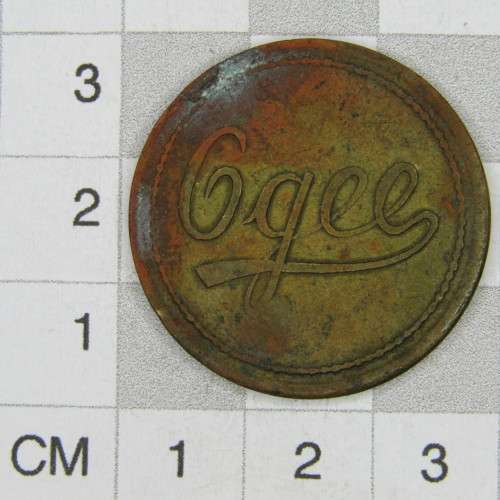 O Gee 1/6 Shilling token - No. 5