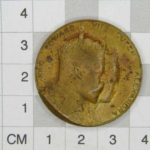 1902 Edward VII and Queen Alexandra coronation medal - E. Fuchs 1901 - very scarce