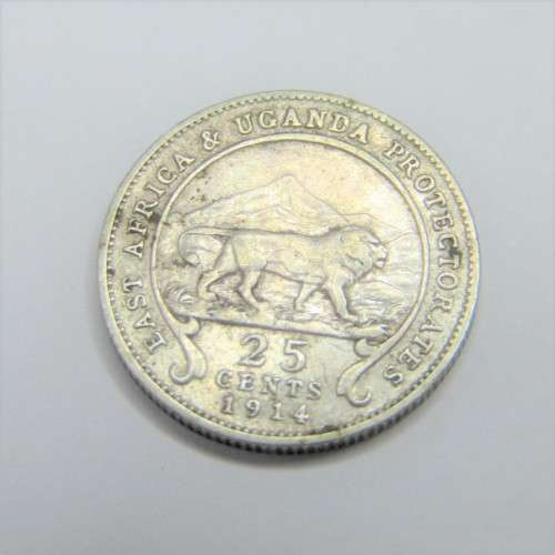 1914 East Africa 25 Cent - XF - scarce