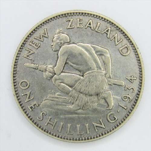 1934 New Zealand Shilling  - XF