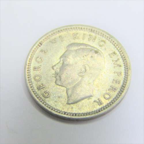 1939 New Zealand Silver 3d Three Pence - AU+