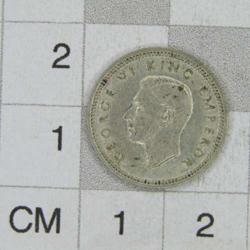 1939 New Zealand Silver 3d Three Pence - AU+