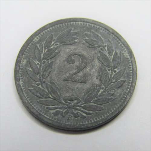 1944 Switzerland 2 Rappen - zinc
