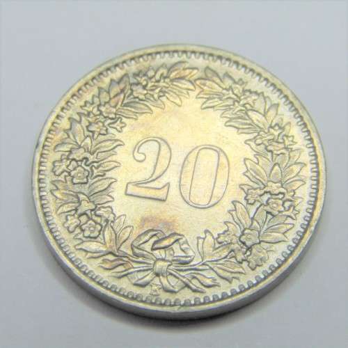 1959 Switzerland 20 Rappen - AU