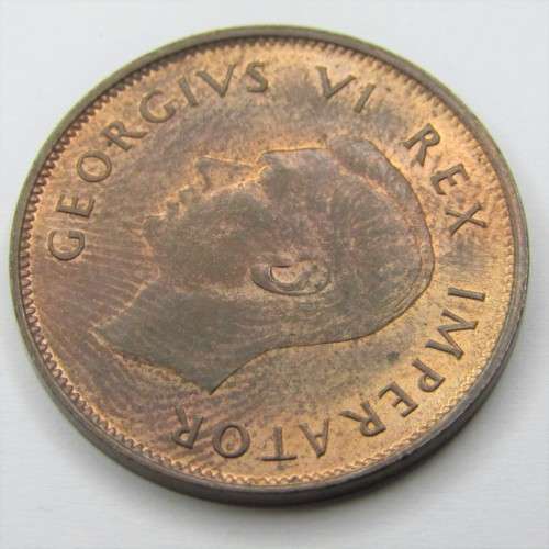 1942 SA Union Half Penny - AU+ with lustre