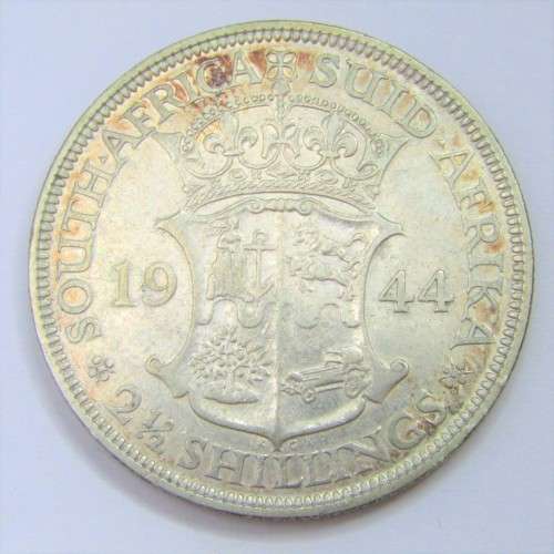 1944 SA Union 2 1/2 Shilling Half Crown - VF+