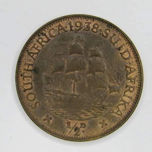 1938 SA Union Half Penny - AU