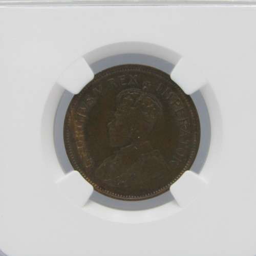 1935 SA Union 1/2d half penny graded MS 63 BN by NGC