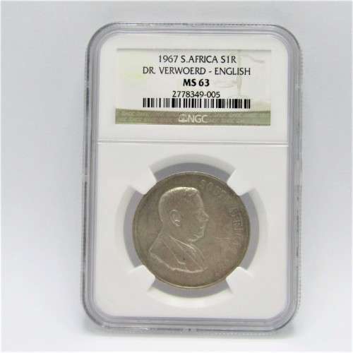 1967 RSA Springbok without penis R1 graded MS 63 by NGC