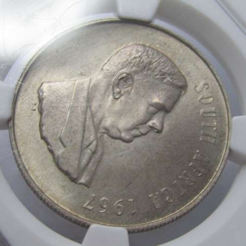1967 RSA Springbok without penis R1 graded MS 63 by NGC