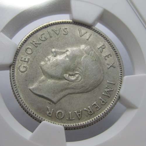 1939 Union of South Africa 2 Shilling- graded AU 55 by NGC