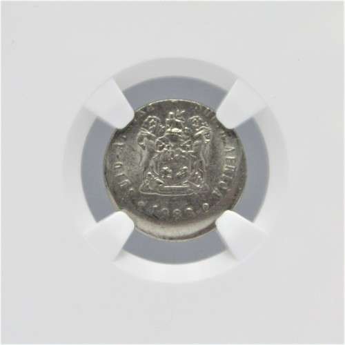 1983 South Africa 5c Struck 5% off center mint error AU 55 graded by NGC