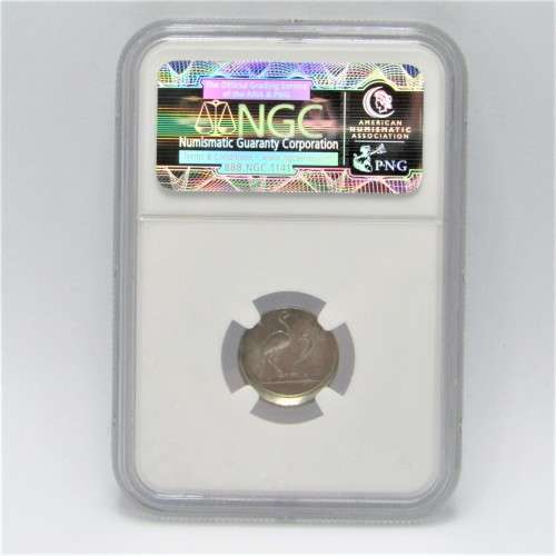 1983 South Africa 5c Struck 5% off center mint error AU 55 graded by NGC