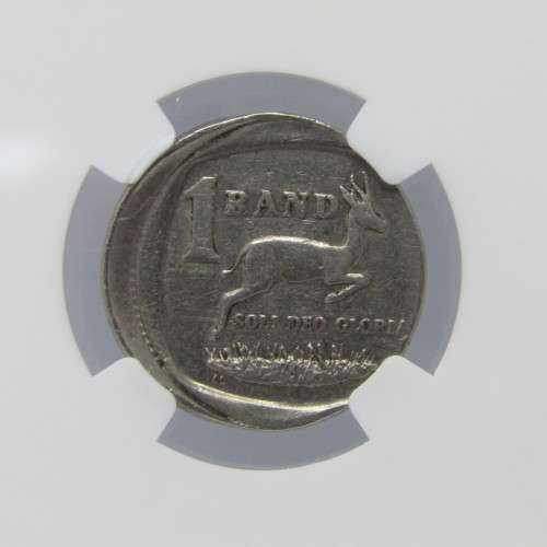 1993 SA Error Rand struck off center and graded mint error MS 63 by NGC