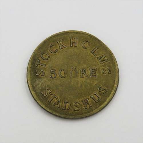 Sweden Stockholm 50 Ore Stadshus Token