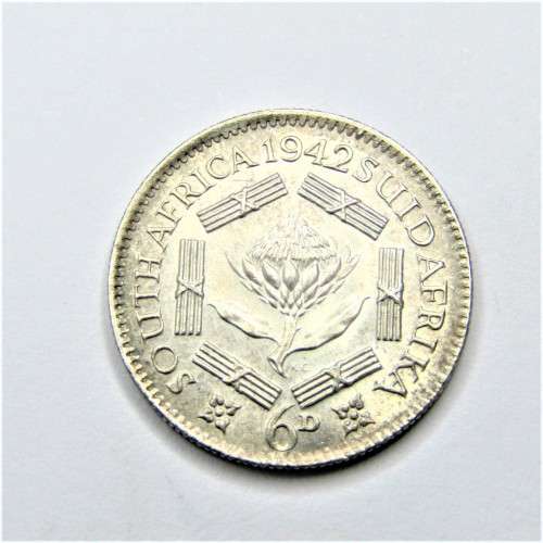 1942 SA Union sixpence - AU