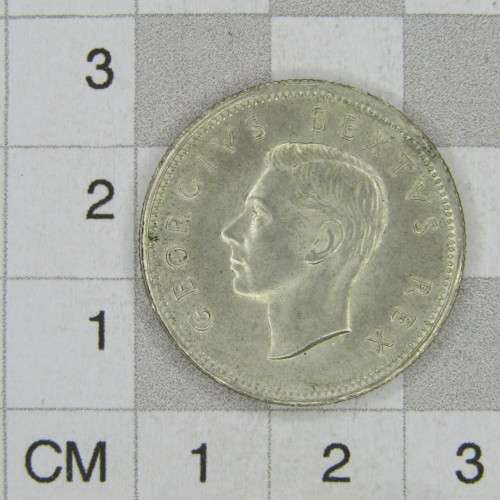 1951 SA Union shilling with cracked die Reverse and Rim Flaw OBV - AU+