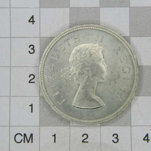 1958 SA Union half crown - Choice UNC - Cracked die reverse