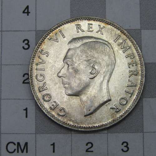 1944 SA Union half crown - XF - cracked die obverse