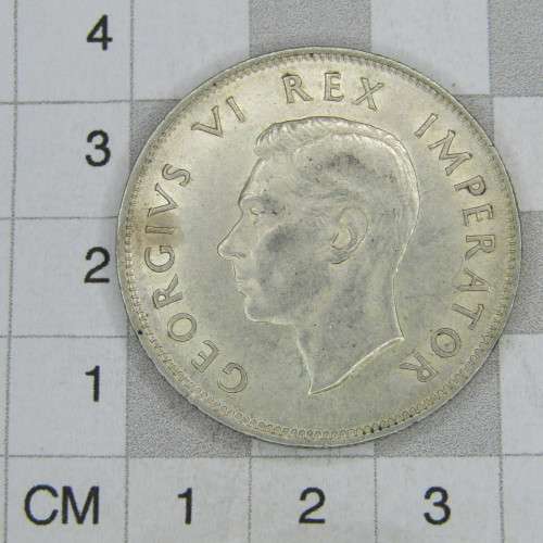 1940 SA Union half crown -  with badly cracked die reverse - AU