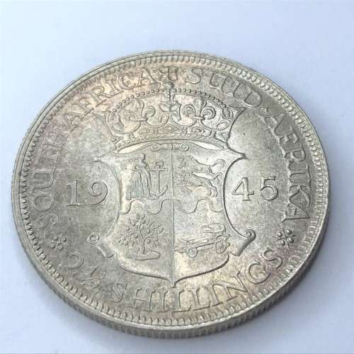 1945 SA Union Half Crown 2 1/2 Shilling - VF