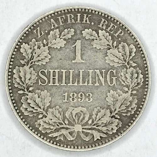 1893 ZAR Kruger shilling - F+