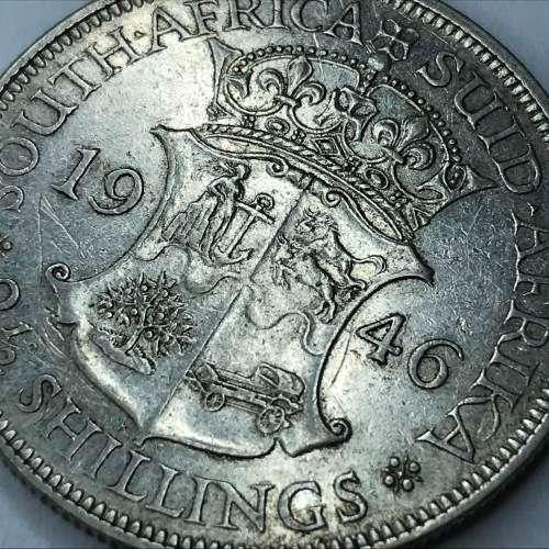 1946 SA Union 2 1/2 Shilling half crown excellent  - VF - Very SCARCE