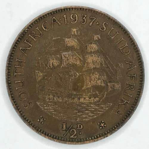 1937 SA Union half penny