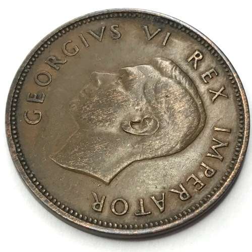1937 SA Union half penny