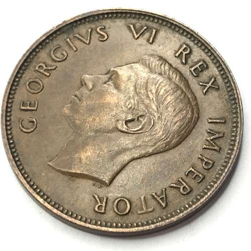 1938 SA Union half penny - EF