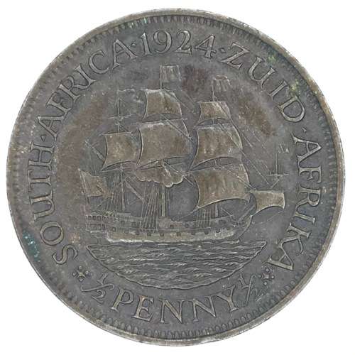 1924 SA Union half penny EF