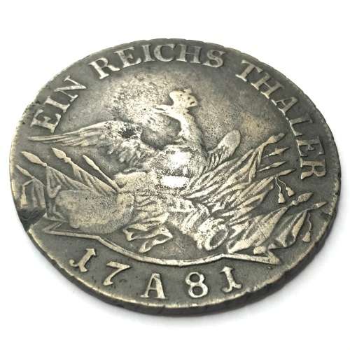1781 A German States Prussia - one reichsthaler almost VF