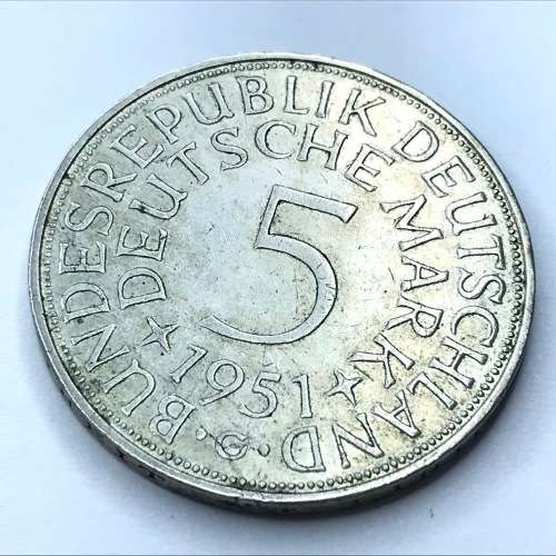 1951 G German Federal Rep. 5 mark - aXF