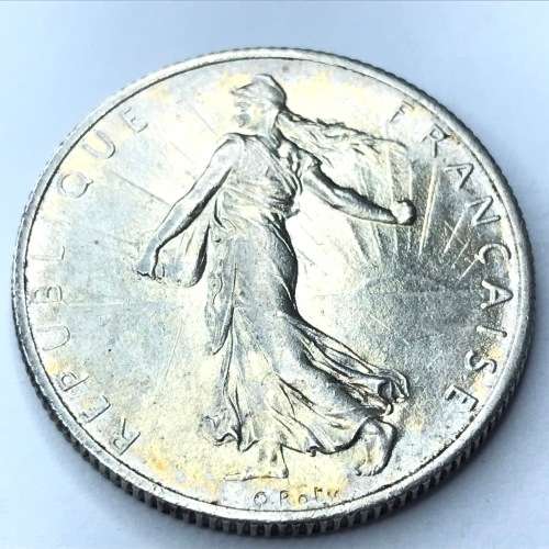 1916 France silver 2 francs - Full mint luster
