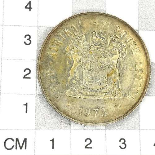 1973 Silver Rand with gap between left horn and head and looks like a pregnant springbok