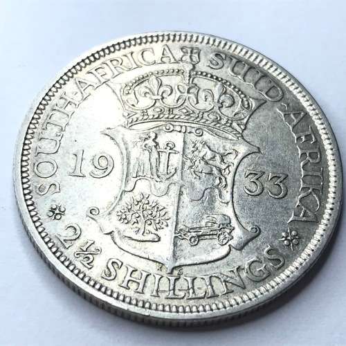 1933 South Africa half crown - VF