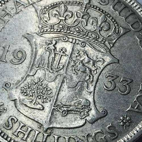 1933 South Africa half crown - VF