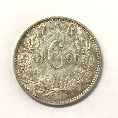 1896 ZAR Kruger 6d - Some marks