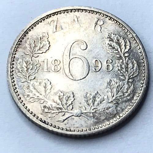 1896 ZAR Kruger 6d - Some marks