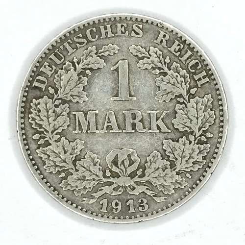 1913 G Germany Reich 1 Mark - VF - SCARCE