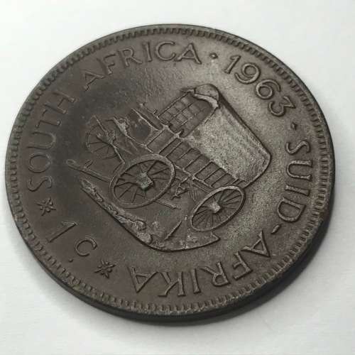 1963 RSA Bronze 1c copper - Dark brown